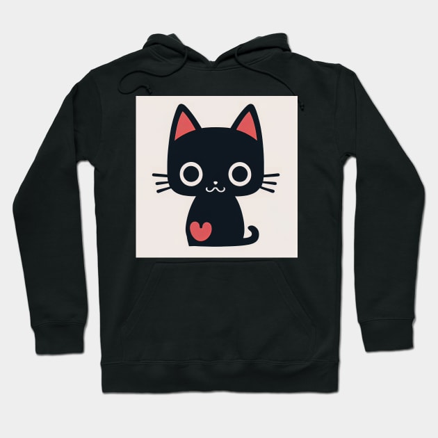 Cartoon cat character icon logo Hoodie by DyeruArt